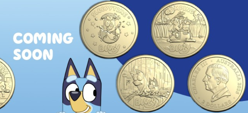 Cheese & Crackers! Bluey returns with a new coin collection